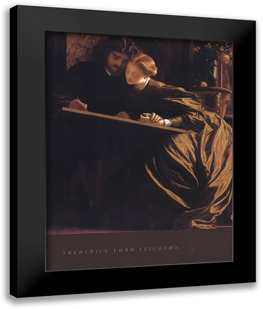 The Painter's Honeymoon 28x36 Black Modern Wood Framed Art Print Poster by Leighton, Frederic