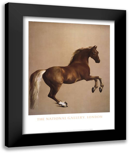 Whistlejacket 28x36 Black Modern Wood Framed Art Print Poster by Stubbs, George