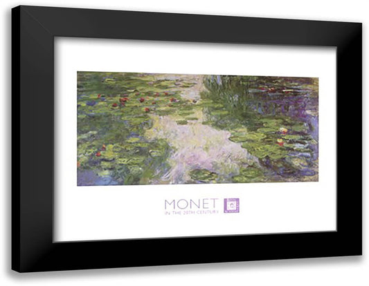The Water Lily Pond, 1918 36x28 Black Modern Wood Framed Art Print Poster by Monet, Claude