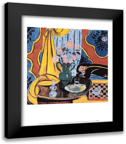 Harmony in Yellow 20x24 Black Modern Wood Framed Art Print Poster by Matisse, Henri