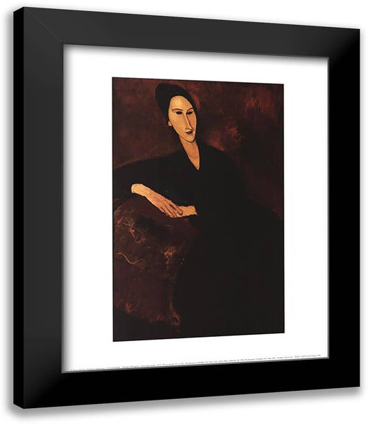 Anna Zborowska 15x18 Black Modern Wood Framed Art Print Poster by Modigliani, Amedeo