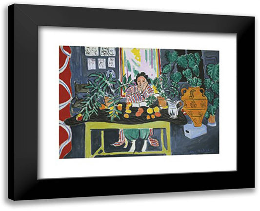 Interior with an Etruscan Vase (Intrieur au vase trusque), 1940 18x15 Black Modern Wood Framed Art Print Poster by Matisse, Henri
