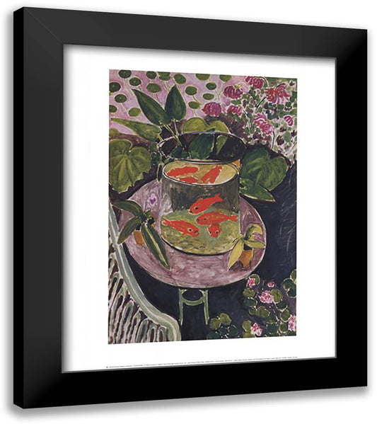 Goldfish 20x24 Black Modern Wood Framed Art Print Poster by Matisse, Henri