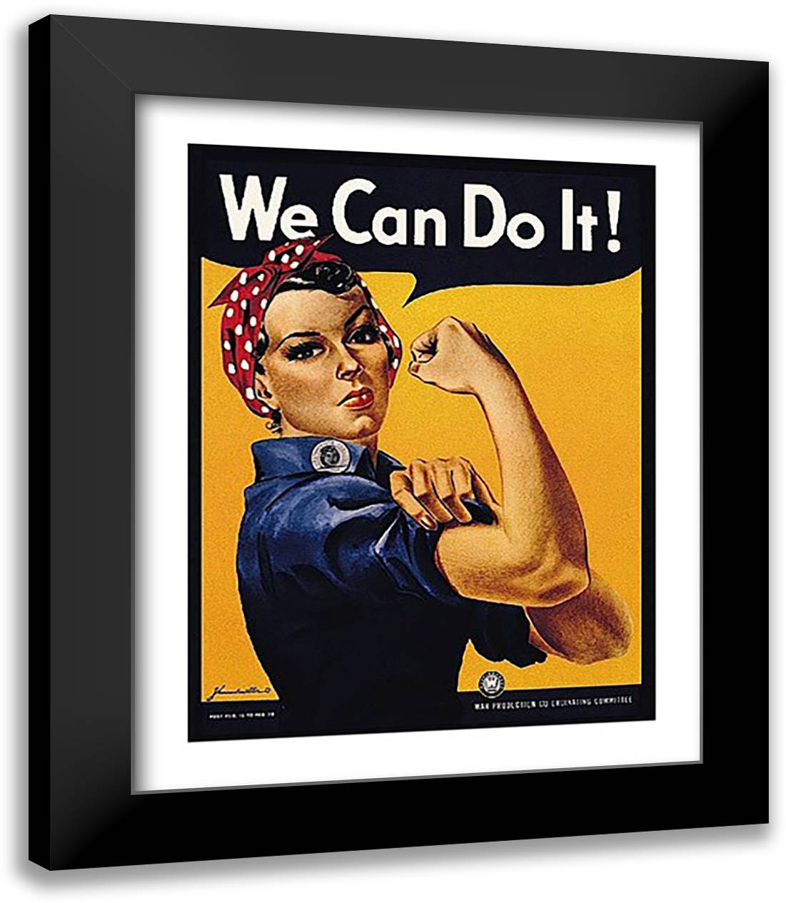We Can Do It! 15x18 Black Modern Wood Framed Art Print Poster by Miller, J. Howard