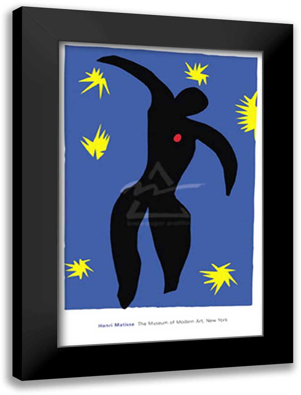 Jazz: Icarus 28x40 Black Modern Wood Framed Art Print Poster by Matisse, Henri