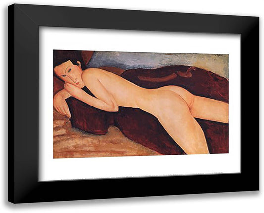 Reclining Nude from the Back, c.1917 18x15 Black Modern Wood Framed Art Print Poster by Modigliani, Amedeo