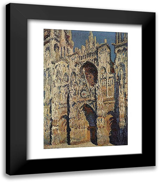 The Portal and the Tour d???Albane in the Sunlight, 1984 15x18 Black Modern Wood Framed Art Print Poster by Monet, Claude
