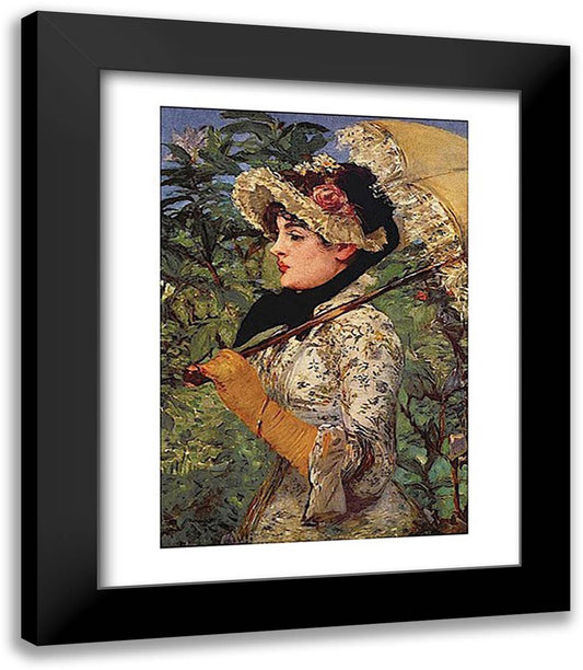 Jeanne 15x18 Black Modern Wood Framed Art Print Poster by Manet, Edouard