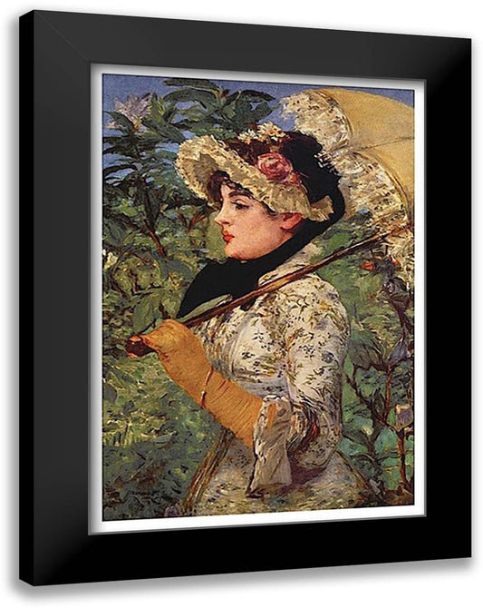 Jeanne 17x23 Black Modern Wood Framed Art Print Poster by Manet, Edouard