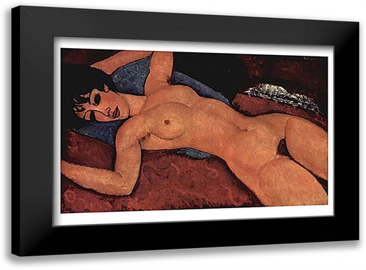 Nude 23x17 Black Modern Wood Framed Art Print Poster by Modigliani, Amedeo