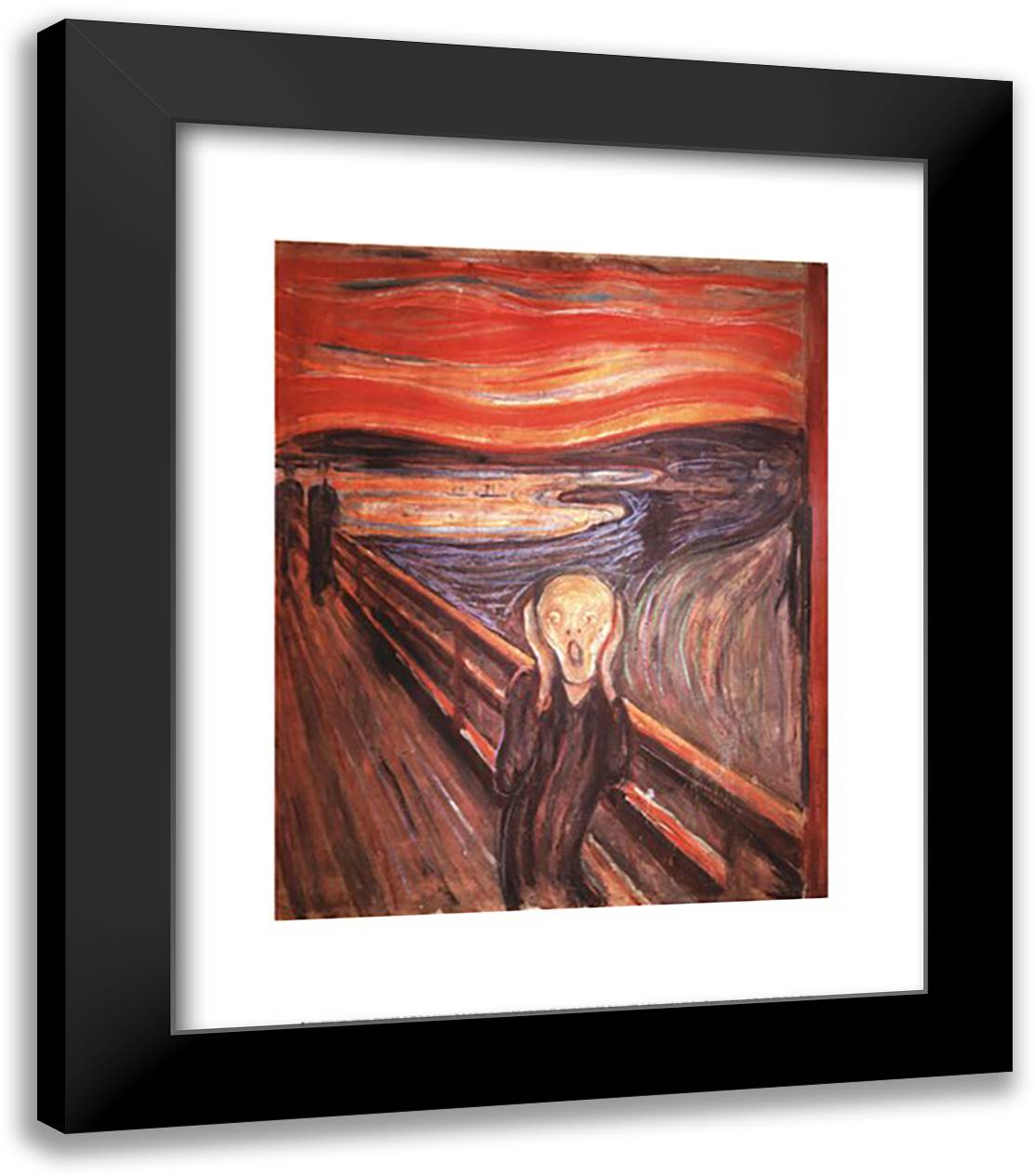 The Scream, c.1893 20x24 Black Modern Wood Framed Art Print Poster by Munch, Edvard