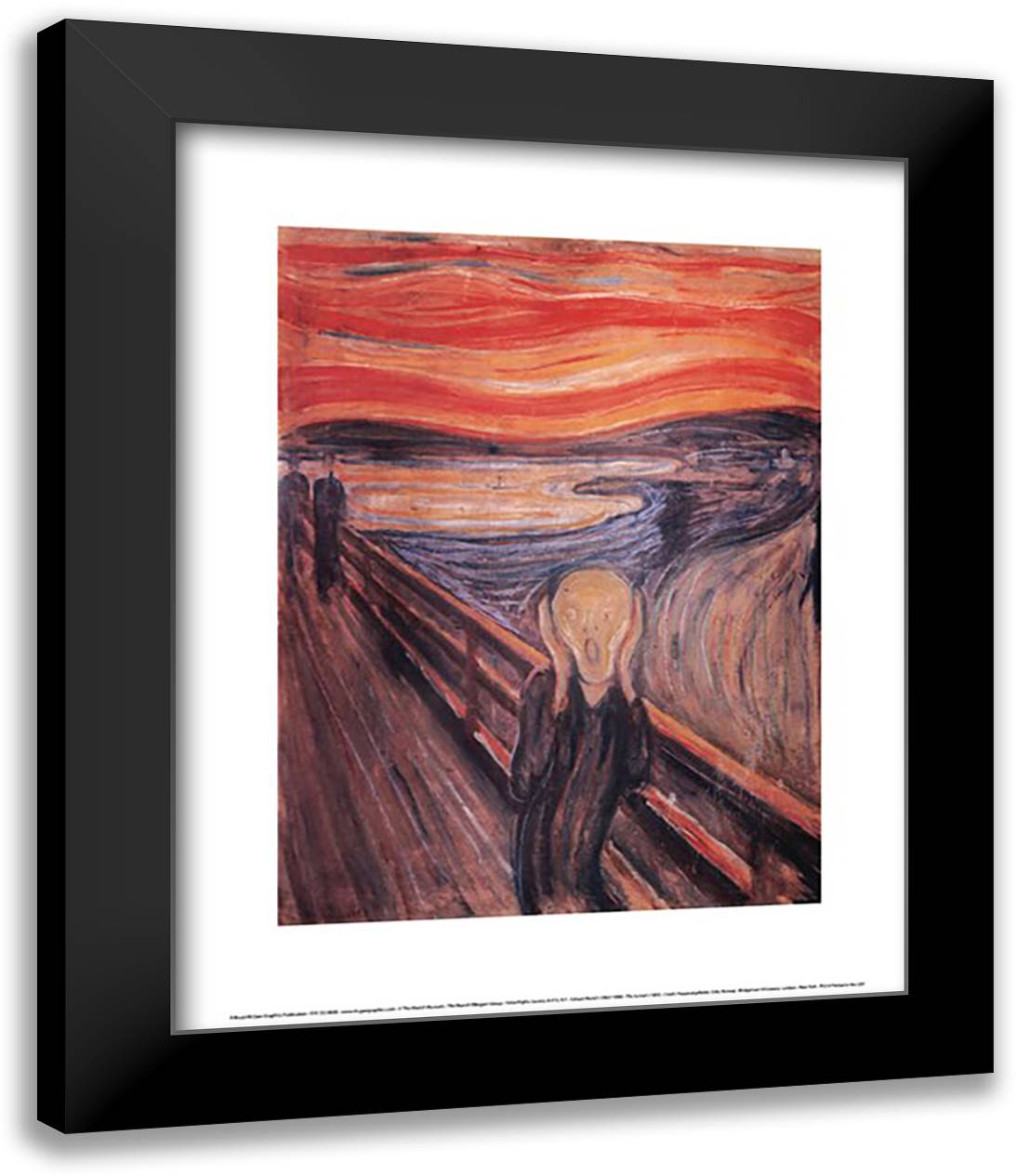 The Scream, c.1893 15x18 Black Modern Wood Framed Art Print Poster by Munch, Edvard