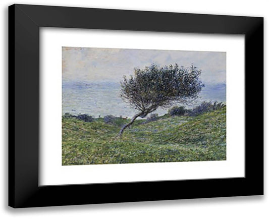 Sea Coast at Trouville 18x15 Black Modern Wood Framed Art Print Poster by Monet, Claude