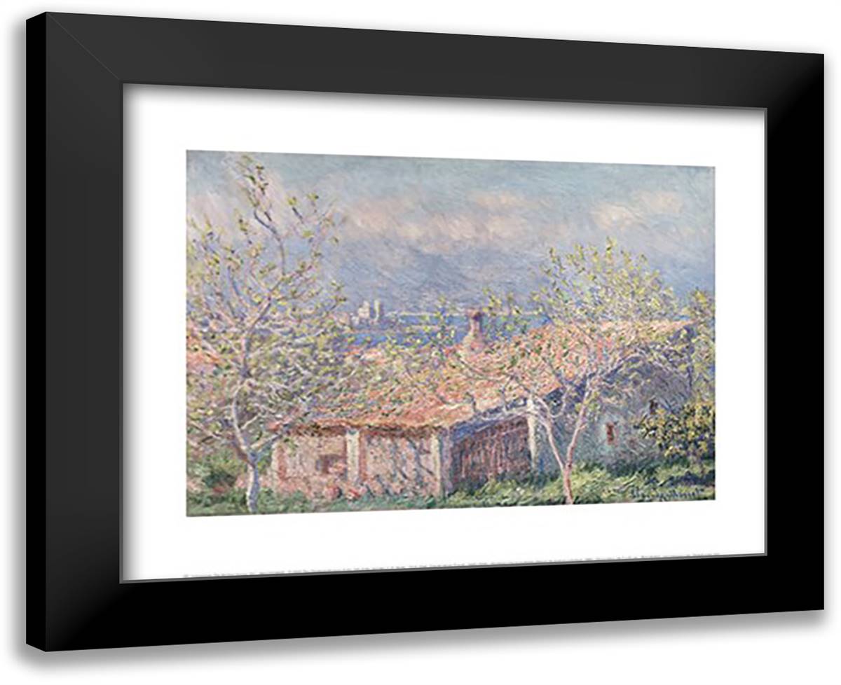 Gardener's House at Antibes, 1888 18x15 Black Modern Wood Framed Art Print Poster by Monet, Claude