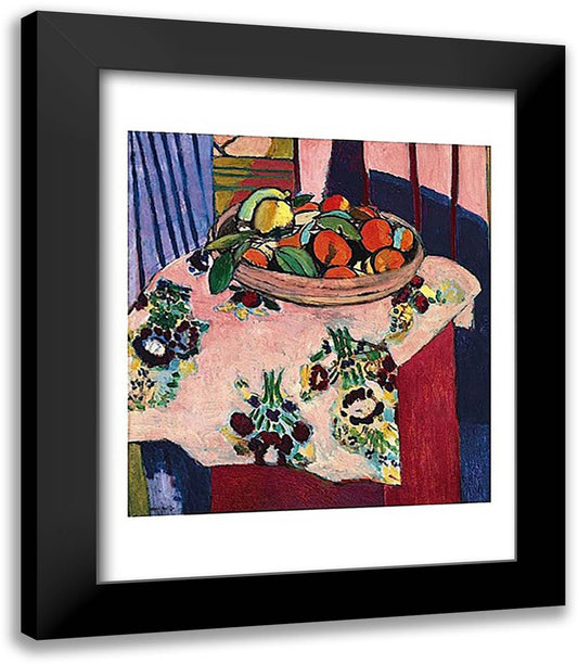 Basket with Oranges 15x18 Black Modern Wood Framed Art Print Poster by Matisse, Henri