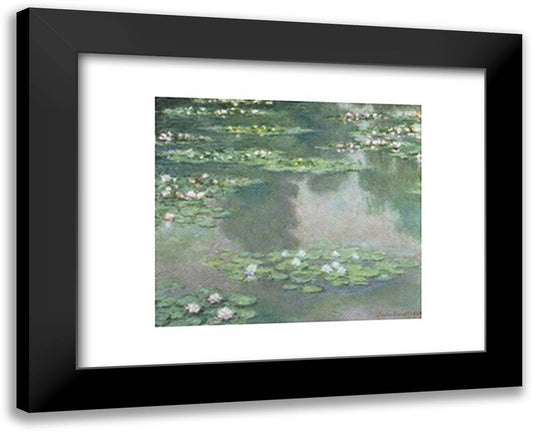 Water Lilies (I), 1905 18x15 Black Modern Wood Framed Art Print Poster by Monet, Claude