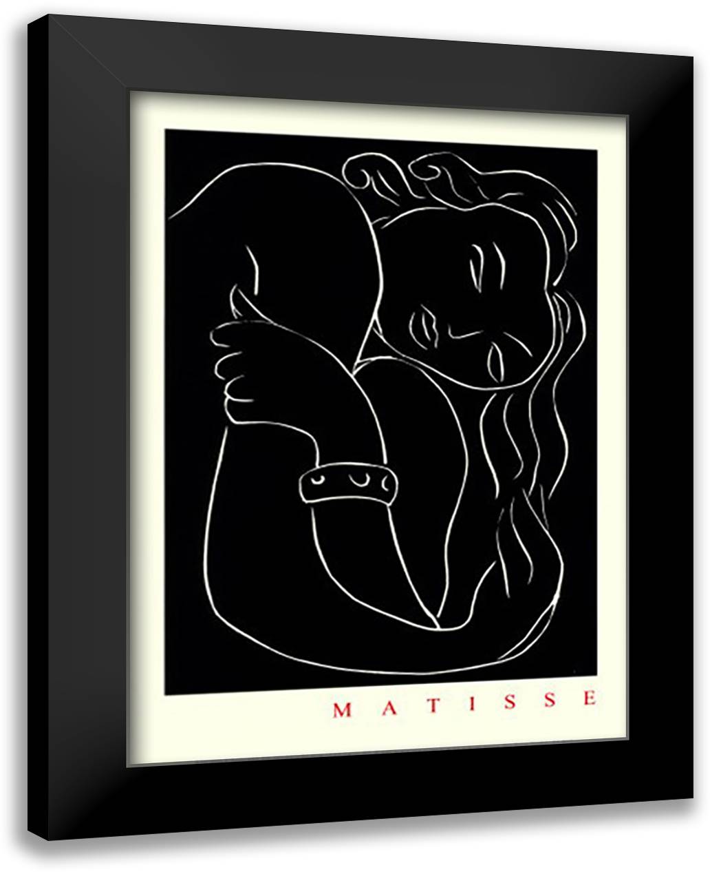 Pasiphae (serigraph) 24x32 Black Modern Wood Framed Art Print Poster by Matisse, Henri