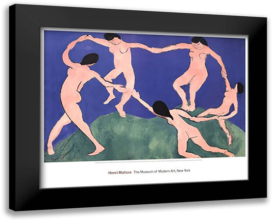 Dance 38x28 Black Modern Wood Framed Art Print Poster by Matisse, Henri