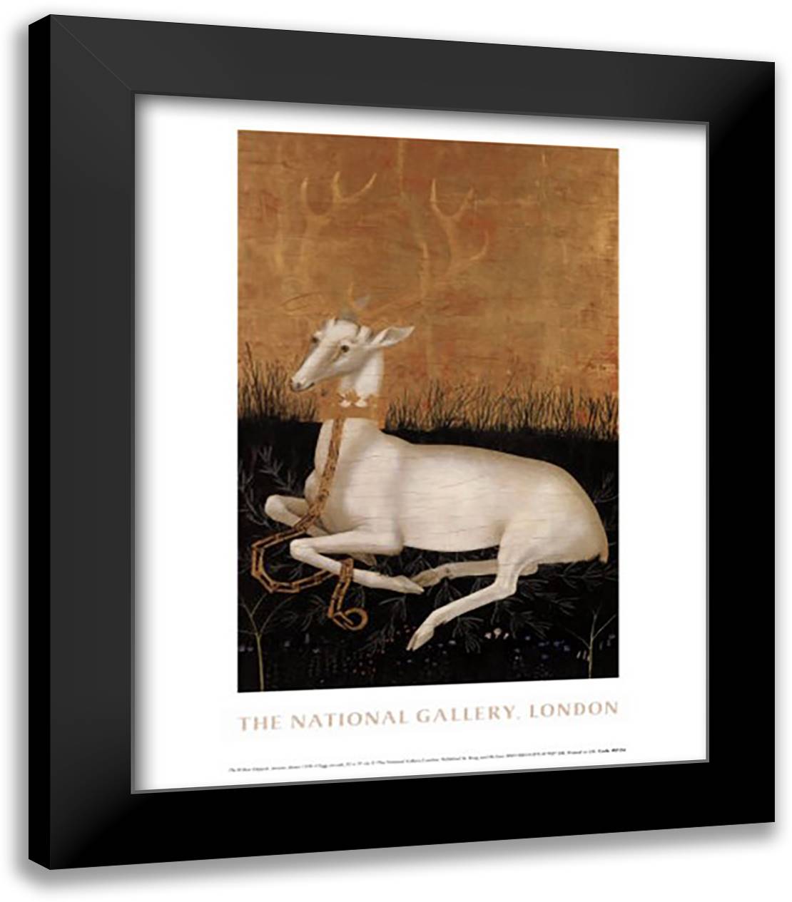 The Wilton Diptych (verso): White Hart 20x24 Black Modern Wood Framed Art Print Poster