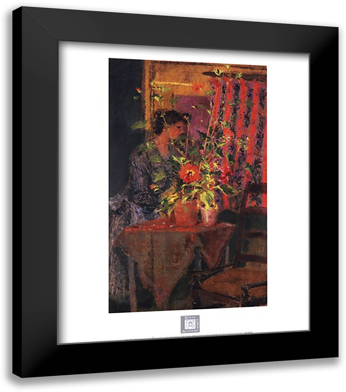 Indoor Garden 20x24 Black Modern Wood Framed Art Print Poster by Fitton