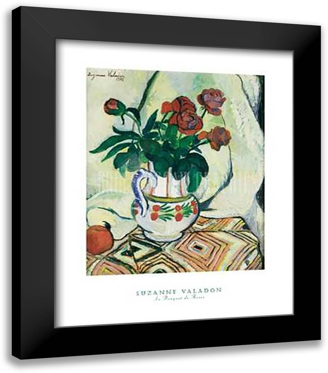 Bouquet De Roses 20x24 Black Modern Wood Framed Art Print Poster by Nicoll, Suzanne