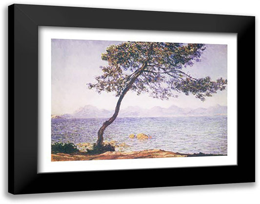 Antibes 24x20 Black Modern Wood Framed Art Print Poster by Monet, Claude