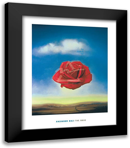 Meditative Rose, c.1958 20x24 Black Modern Wood Framed Art Print Poster by Dali, Salvador