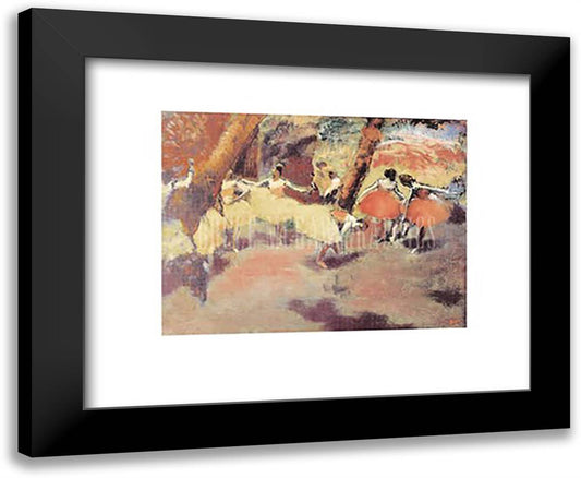 Before the Performance 24x20 Black Modern Wood Framed Art Print Poster by Degas, Edgar