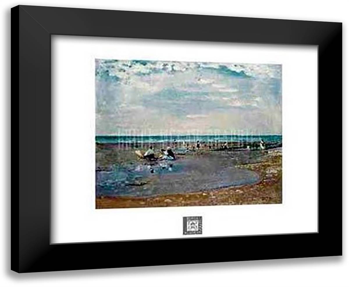 Bracklesham Sands 24x20 Black Modern Wood Framed Art Print Poster by Burn