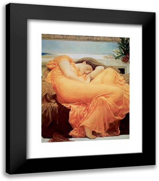 Flaming June, c.1895 20x24 Black Modern Wood Framed Art Print Poster by Leighton, Frederic