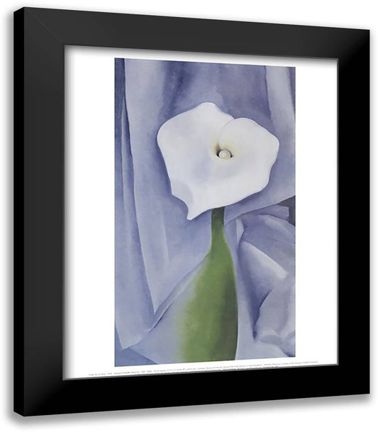 Calla Lily on Grey, 1928 15x18 Black Modern Wood Framed Art Print Poster by O'Keeffe, Georgia