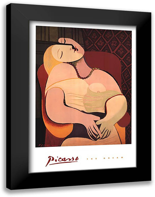 The Dream 28x40 Black Modern Wood Framed Art Print Poster by Picasso, Pablo