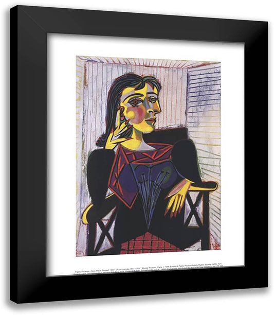 Dora Maar Seated 15x18 Black Modern Wood Framed Art Print Poster by Picasso, Pablo