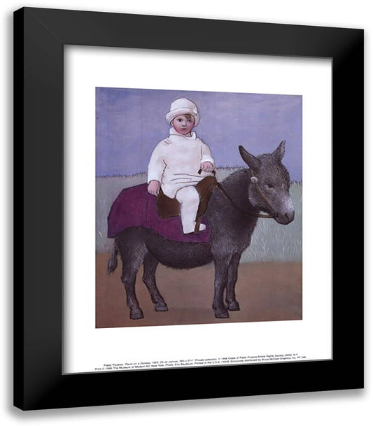 Paulo on a Donkey 15x18 Black Modern Wood Framed Art Print Poster by Picasso, Pablo