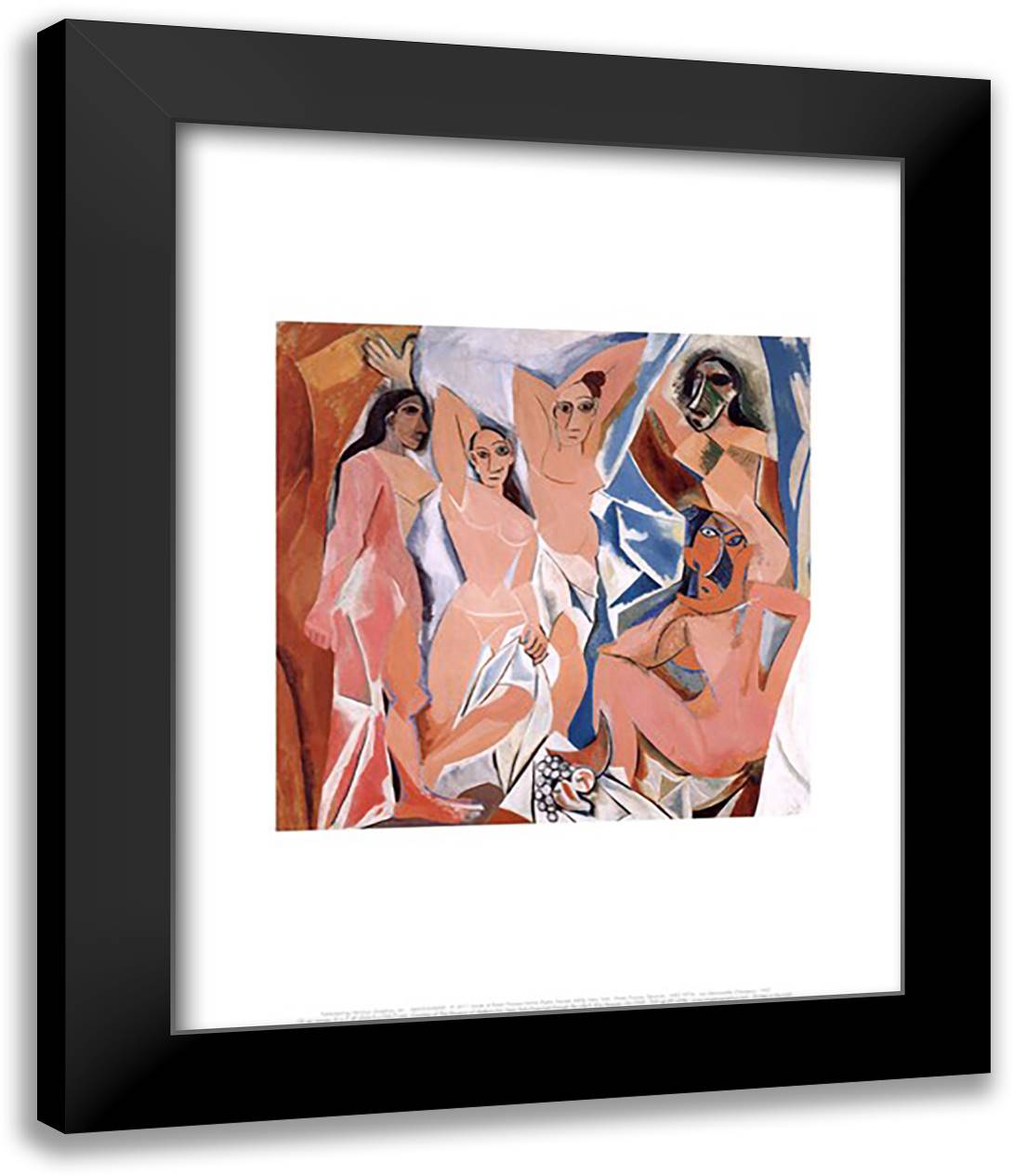 Les demoiselles d'Avignon, 1907 15x18 Black Modern Wood Framed Art Print Poster by Picasso, Pablo