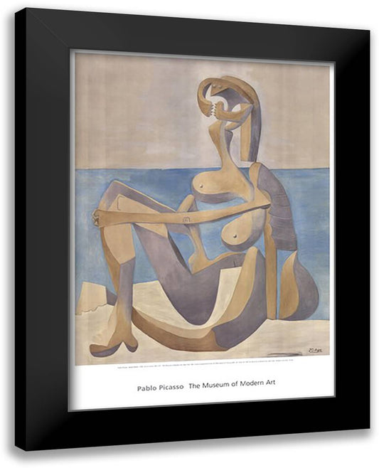 Seated Bather, 1930 25x34 Black Modern Wood Framed Art Print Poster by Picasso, Pablo