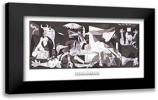 Guernica, 1937 40x22 Black Modern Wood Framed Art Print Poster by Picasso, Pablo