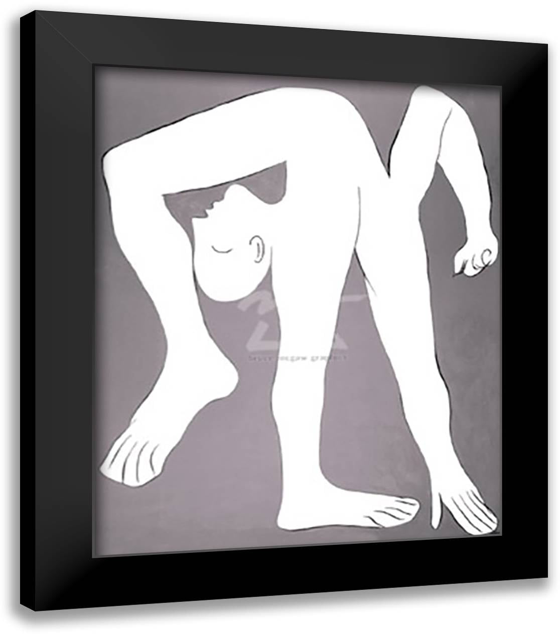 L'acrobate 28x33 Black Modern Wood Framed Art Print Poster by Picasso, Pablo