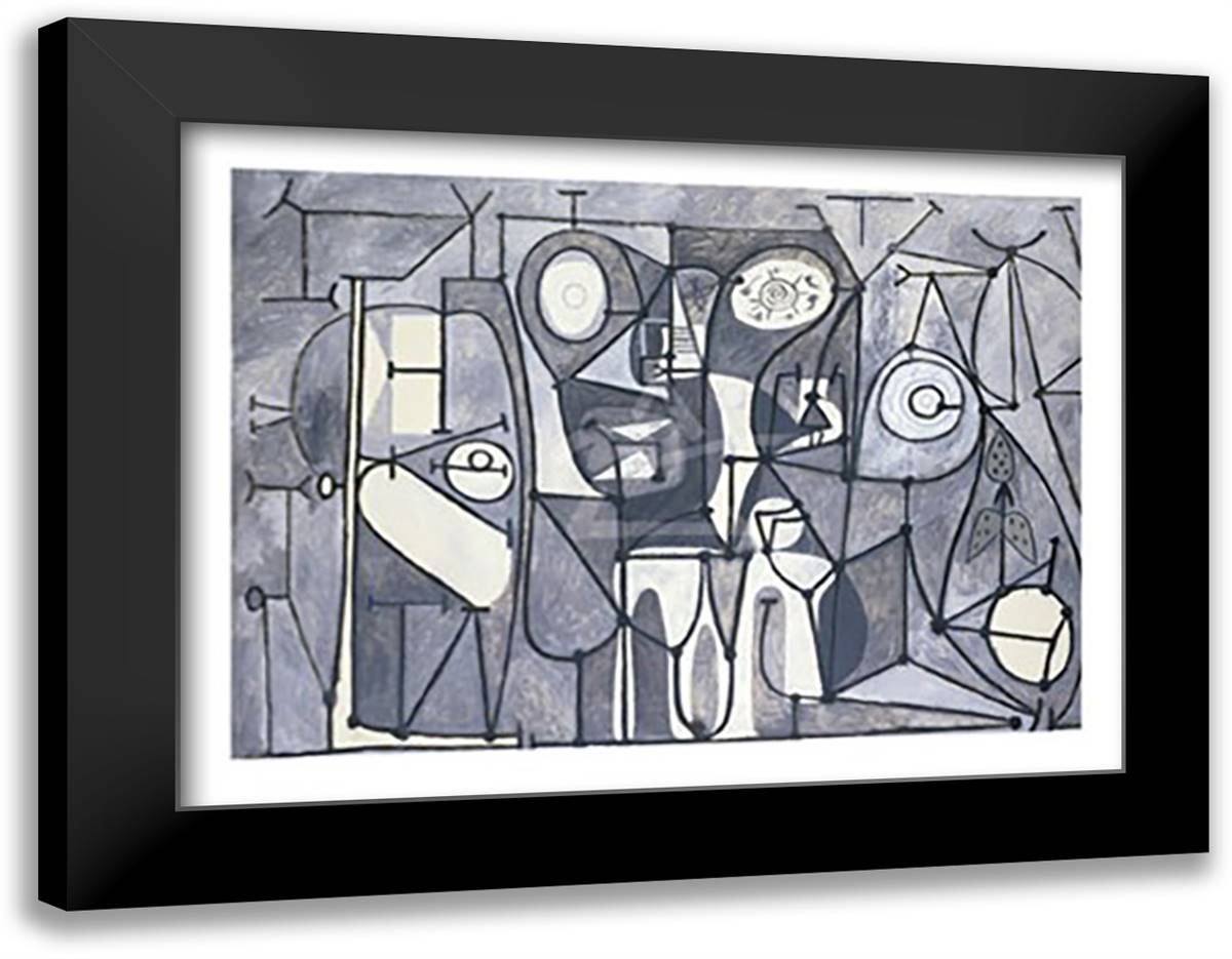 The Kitchen, 1948 (giclee) 38x28 Black Modern Wood Framed Art Print Poster by Picasso, Pablo