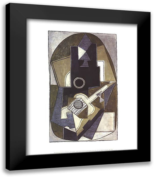 L'Homme a la Guitare, 1918 15x18 Black Modern Wood Framed Art Print Poster by Picasso, Pablo