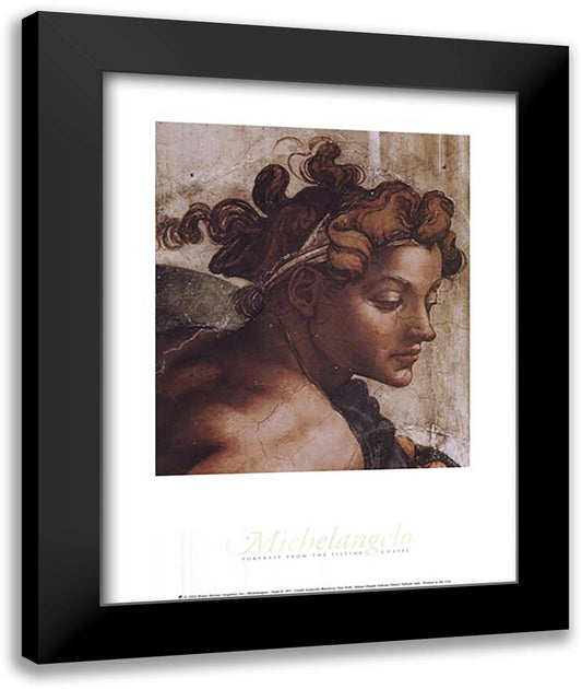 Nude II 13x16 Black Modern Wood Framed Art Print Poster by Michelangelo