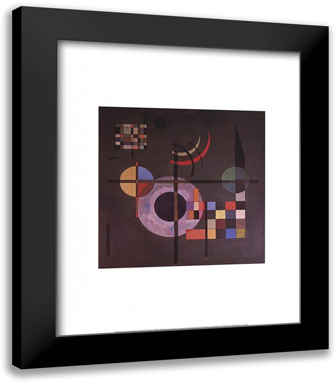 Counter Gravitation 15x18 Black Modern Wood Framed Art Print Poster by Kandinsky, Wassily