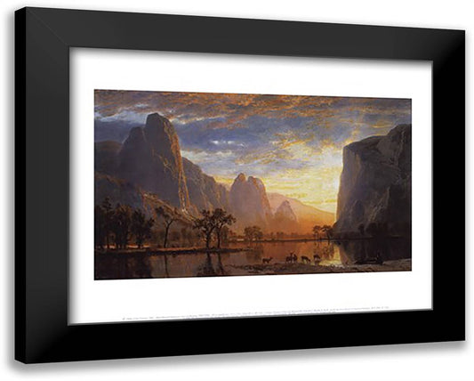 Valley of the Yosemite 18x15 Black Modern Wood Framed Art Print Poster by Bierstadt, Albert