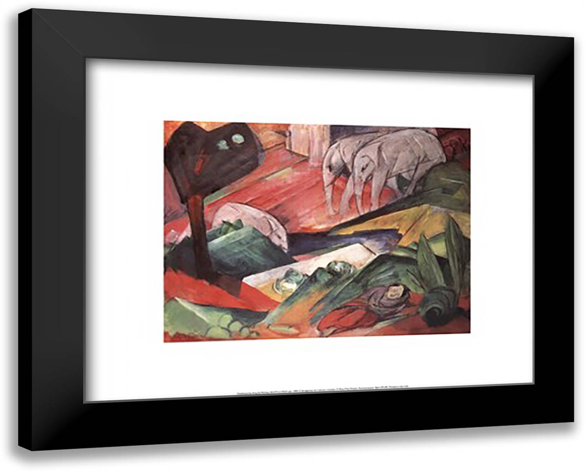 The Dream 18x15 Black Modern Wood Framed Art Print Poster by Marc, Franz