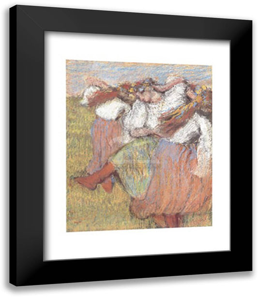 Russian Dancers 15x18 Black Modern Wood Framed Art Print Poster by Degas, Edgar