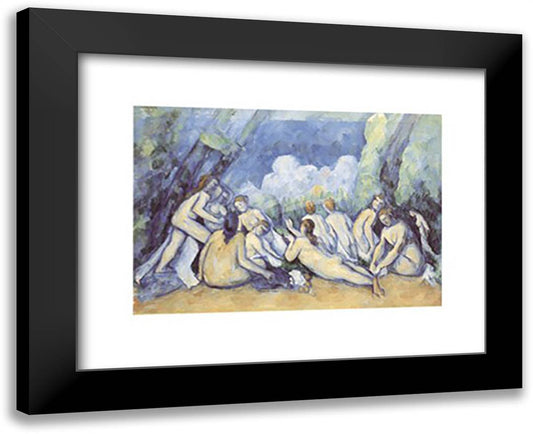Bathers (Les Grandes Baigneuses), c. 1900-6 18x15 Black Modern Wood Framed Art Print Poster by Cezanne, Paul