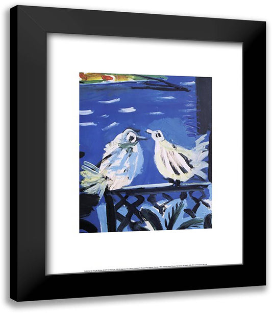 The Pigeons, Cannes, 1957 (detail) 15x18 Black Modern Wood Framed Art Print Poster by Picasso, Pablo