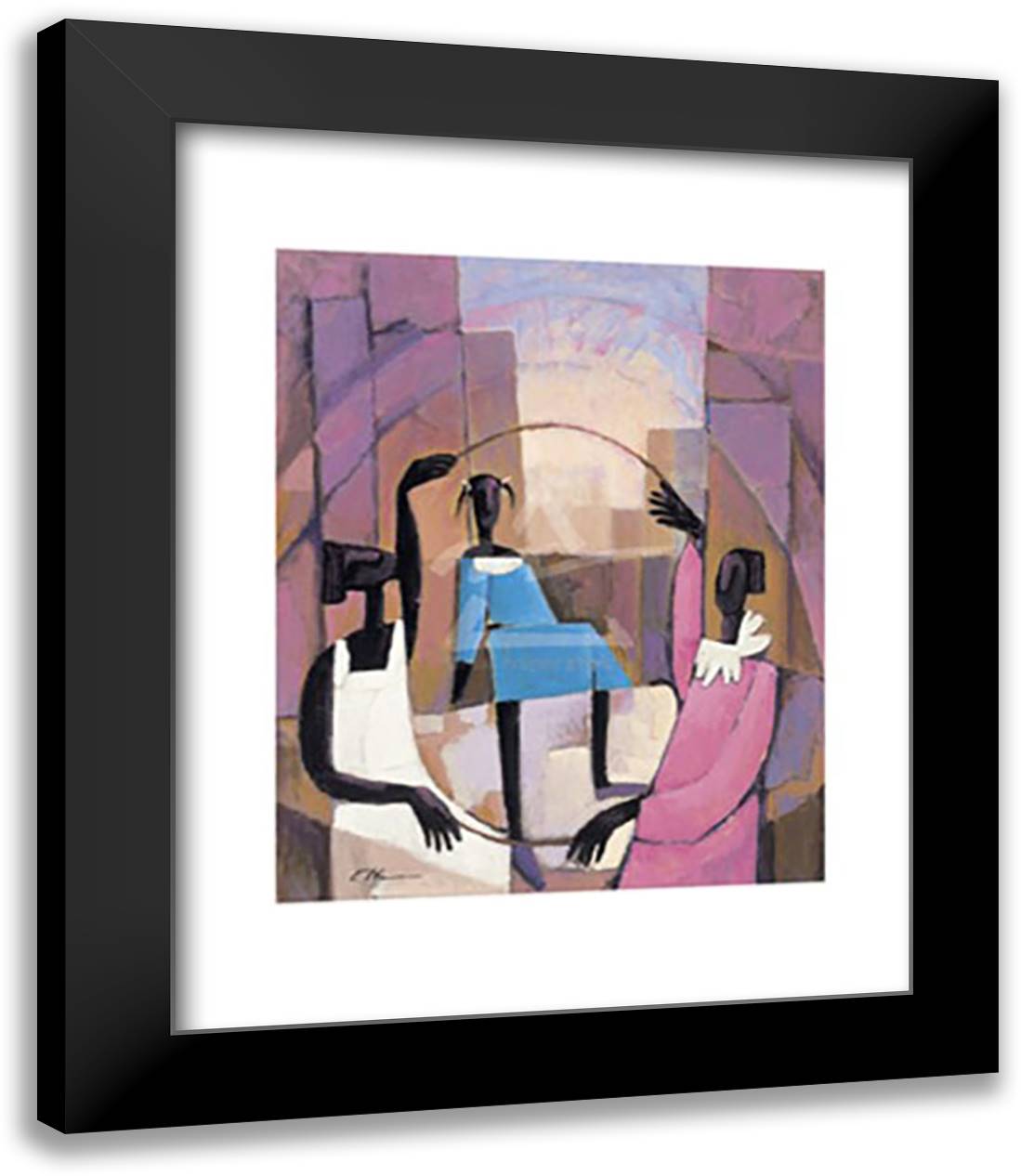 Double Dutch 15x18 Black Modern Wood Framed Art Print Poster by Holston, Joseph