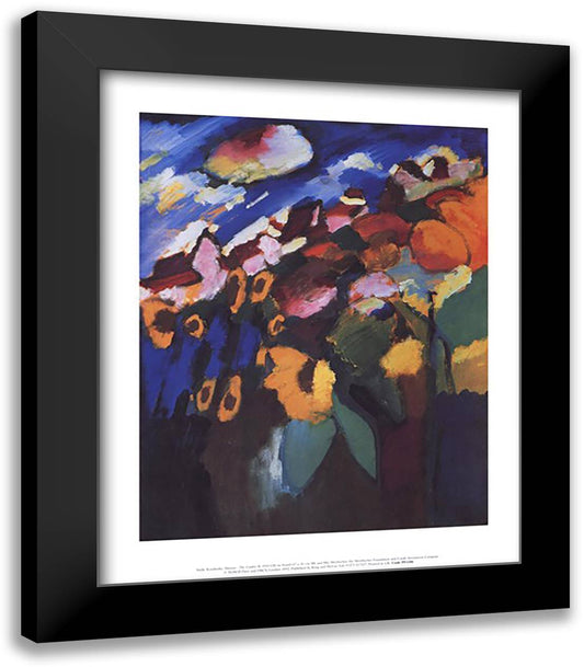 Murnau Garten II, c.1910 15x18 Black Modern Wood Framed Art Print Poster by Kandinsky, Wassily