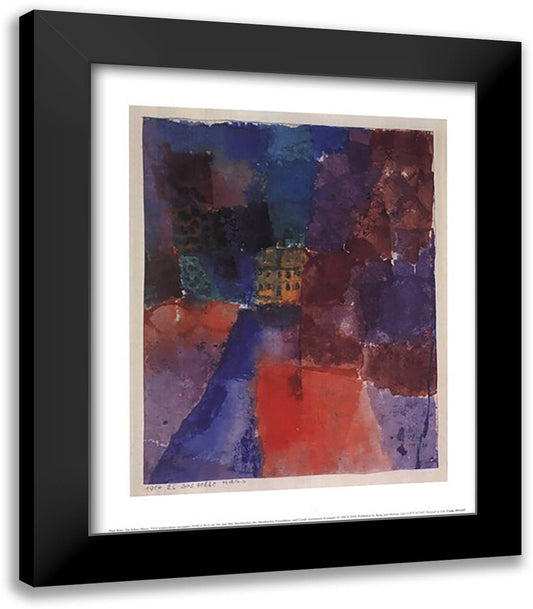 The Yellow House, c.1914 15x18 Black Modern Wood Framed Art Print Poster by Klee, Paul